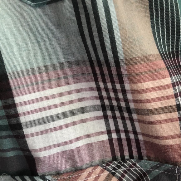 American hero men’s plaid pearl snap short sleeve shirt - Picture 4 of 7